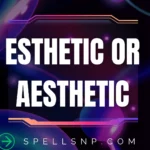 esthetic or aesthetic