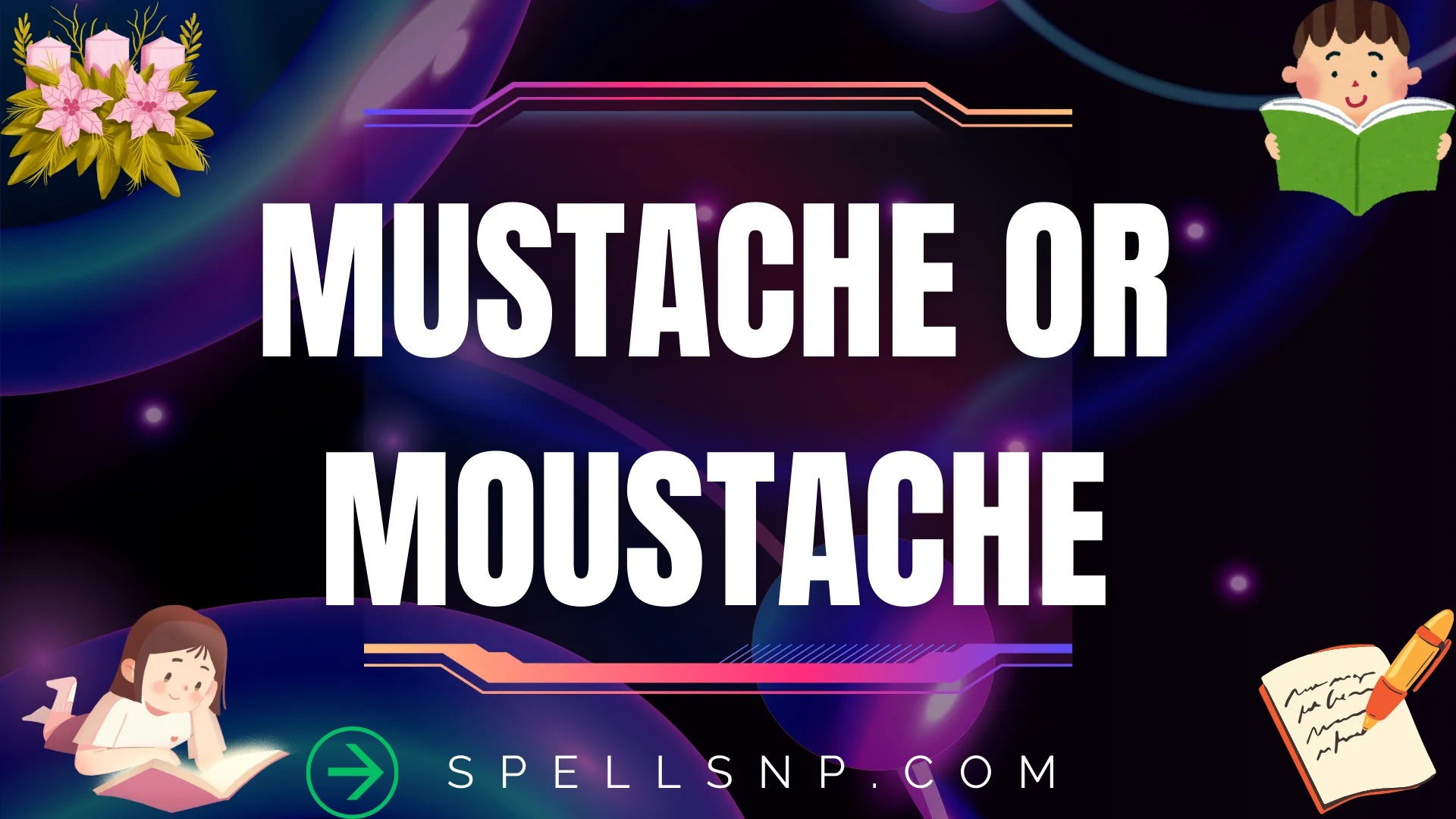 mustache or moustache